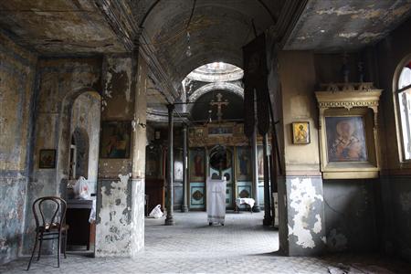 St. Elijah Church is seen empty following a service in Istanbul