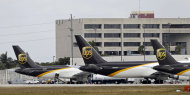 <p> This Tuesday, Jan. 29, 2013, photo shows UPS cargo planes at Miami International Airport in Miami. UPS reports quarterly earnings on Tuesday, July 23, 2013. (AP Photo/Alan Diaz)