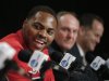 Ohio State's Deshaun Thomas smiles during a news conference in Los Angeles, Friday, March 29, 2013. Ohio State plays Wichita State in the West Regional final of the NCAA men's college basketball tournament Saturday. (AP Photo/Jae C. Hong)