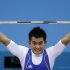 Muhamad Hasabi of Indonesia competes during the mens 62-kg weightlifting competition at the 2012 Summer Olympics, Monday, July 30, 2012, in London. (AP Photo/Mike Groll)