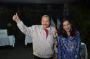 Nicaraguan President Daniel Ortega (L) and his wife Rosario Murillo give thumbs up after voting in Managua during the presidential election on November 6, 2016