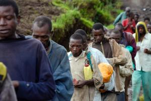 People at Chanzu Hill, north of regional capital Goma, …