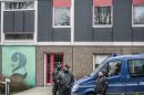 Danish police, in cooperation with the Police Intelligence Department, search an apartment block in Ishoej, south of Copenhagen