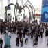Local and international activists march inside a conference center under a giant statue of a spider to demand urgent action to address climate change at the U.N. climate talks in Doha, Qatar, Friday, Dec. 7, 2012. A dispute over money clouded U.N. climate talks Friday, as rich and poor countries sparred over funds meant to help the developing world cover the rising costs of mitigating global warming and adapting to it. (AP Photo/Osama Faisal)