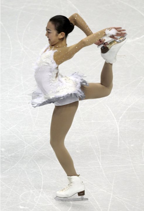 Mao Asada of Japan performs during the ladies free skating at the ISU World Figure Skating Championships in London, Ontario