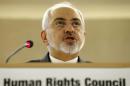 Iranian Foreign Minister Zarif addresses Human Rights Council at UN in Geneva