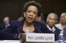 In this Jan. 28, 2015 file photo, Attorney General nominee Loretta Lynch testifies on Capitol Hill in Washington. President Barack Obama on Friday said it was 