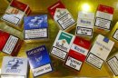 Paquetes de tabaco que indican el peligro de fumar