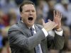 Kansas coach Bill Self gestures for a timeout during the first half of a second-round game against Western Kentucky in the NCAA men's college basketball tournament Friday, March 22, 2013, in Kansas City, Mo. (AP Photo/Charlie Riedel)