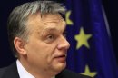 Hungary's Prime Minister Orban holds a news conference ahead of a European Union leaders summit in Brussels