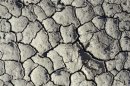 Cracks appear on the soil of a drought-hit field in Tropic, Utah
