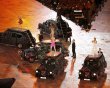 British pop group The Spice Girls perform on the top of London taxis during the closing ceremony of the London 2012 Olympic Games at the Olympic Stadium