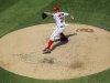 Nationals' Strasburg pitches against the Cardinals in the third inning of their MLB National League baseball game in Washington