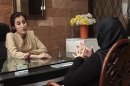 Maryam Suheyl, a marriage and family therapist, meets her client to discuss marital issues at her office in Lahore