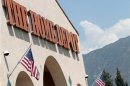A sign outside The Home Depot store is pictured in Monrovia, California