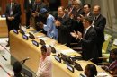Yousafzai gives first speech since the Taliban in Pakistan tried to kill her for advocating education for girls, at U.N. Headquarters in New York