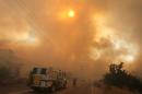 Crews battle the so-called Sand Fire in the Angeles National Forest near Los Angeles, California