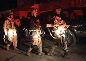 Afghan security forces arrive at the scene of an explosion&nbsp;&hellip;