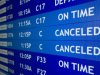 Two flights to Boston are listed as canceled at Philadelphia International Airport, Friday, Feb. 8, 2013, in Philadelphia.   Airlines have already canceled more than 2,700 Friday flights as they get ready for a storm that threatens to dump up to 3 feet of snow from New York City to Boston. Flight-tracking website FlightAware shows 728 cancellations at the three big airports in the New York area. Another 191 flights to or from Boston have been scrubbed, and 137 in Toronto. (AP Photo/Matt Rourke)