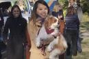 Ebola survivor Nina Pham is reunited with her dog Bentley in Dallas