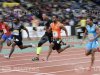 Gay of U.S. competes and wins men's 100m finals during Diamond League London Grand Prix in London