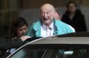 FILE - In this Dec. 10, 2012 file photo, former New York City Mayor Ed Koch says goodbye to reporters as he gets in his car after being released from the hospital in New York. Koch died Friday, Feb. 1, 2013 from congestive heart failure, spokesman George Arzt said. He was 88. (AP Photo/Seth Wenig, File)