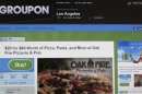 File photo shows an online coupon sent via email from Groupon pictured on a laptop screen in Los Angeles