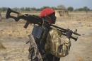 A government soldier pictured in Bor, South Sudan on January 26, 2014