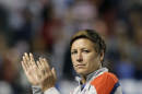 FILE - In this Sept. 13, 2014, file photo United States' forward Abby Wambach (20) walks off the field following an international friendly game with Mexico, in Sandy, Utah. A group of elite players has filed a lawsuit in Canada challenging plans to play the 2015 Women's World Cup on artificial turf. The players, led by U.S. women's national team forward Abby Wambach, filed Wednesday, Oct. 1, 2014, in the human rights tribunal of Ontario next week, attorney Hampton Dellinger said. (AP Photo/Rick Bowmer, File)