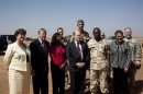 U.S. Senator Isakson, U.S. Congresswoman Sewell, U.S. Senator Coons, Force Commander Major General Abdulkadir and U.S. Congresswoman Bass pose for a picture in Bamako