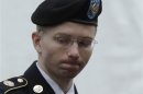 File photo of U.S. Army Private First Class Manning entering the courtroom for day four of his court martial at Fort Meade