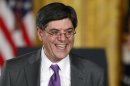 U.S. Secretary of Treasury Jack Lew in the East Room of the White House in Washington