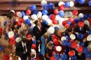 Republican presidential nominee Romney is surrounded by balloons at the conclusion of the final session of the Republican National Convention in Tampa, Florida