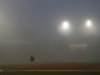 Toronto Blue Jays right fielder Jose Bautista leaves the field after a fog delay is called by the umpire crew during the third inning of a baseball game between the Chicago White Sox and the Blue Jays Monday, June 10, 2013, in Chicago. (AP Photo/Charles Rex Arbogast)