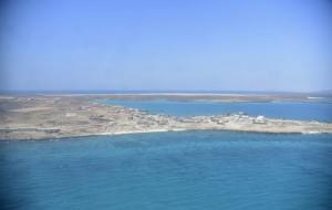 General view shows Perim Island, called Mayun in Arabic,&nbsp;&hellip;