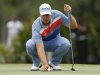 Sweden's Stenson lines up his birdie putt on the ninth hole during the third round of The Players Championship PGA golf tournament at TPC Sawgrass in Ponte Vedra Beach