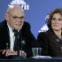 Political commentators and husband and wife James Carville, left, and Mary Matalin speak at an NFL footballSuper Bowl XLVII news conference on Monday, Jan. 28, 2013, in New Orleans. The Baltimore Ravens and San Francisco 49ers are scheduled to play in Super Bowl XLVII on Sunday, Feb. 3. (AP Photo/Patrick Semansky)