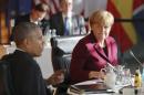 U.S. President Barack Obama and German Chancellor Angela Merkel meet at the chancellery in Berlin