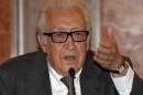 United Nations Peace Envoy for Syria Lakhdar Brahimi speaks during a news conference in Damascus