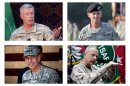 This combination of file photos from 2008-2012 shows, top row from left, Gens. David McKiernan, Stanley A. McChrystal, bottom row from left, David Petraeus and John Allen in Afghanistan. The four U.S. generals led U.S. and NATO forces in Afghanistan since 2008. (AP Photo)