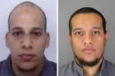 This combo photo shows released by French Police in Paris early on January 8, 2015 shows Charlie Hebdo shooting suspects Cherif Kouachi (L), aged 32, and his brother Said Kouachi (R), aged 34