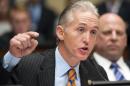 Rep. Trey Gowdy, R-S.C., questions a witness at a hearing on Benghazi on Capitol Hill.