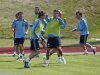 Spain's national soccer players attend a training session for the Euro 2012 in Gniewino