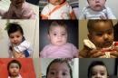An undated combination, handout picture shows some of the babies born in Australia to asylum seeker mothers who face deportation to one of Australia's controversial offshore asylum seeker detention centres on the Pacific Island of Nauru