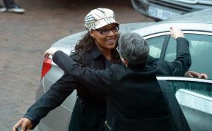 Zenani Mandela-Dlamini leaves after the executors read&nbsp;&hellip;