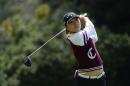 Lydia Ko of New Zealand tees off on the second hole during the final round of the KIA Classic on March 27, 2016 in Carlsbad, California