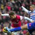 Arsenal's Ramsey and Queens Park Rangers' Taarabt challenge for the ball during their English Premier League soccer match at Emirates Stadium in London