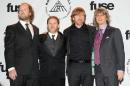 Musicians Page McConnell, Jon Fishman, Trey Anastasio and Mike Gordon of Phish as they attend the 25th Annual Rock And Roll Hall of Fame Induction Ceremony in New York on March 15, 2010