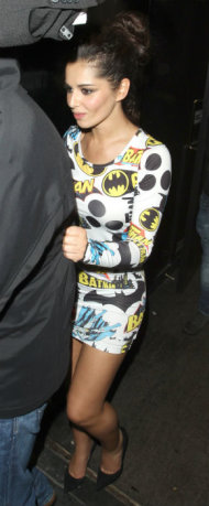 Cheryl Cole Vs. Little Mix's Jesy Nelson In Figure Hugging Batman Dress