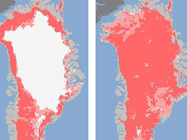Groenlandia enfrenta un derretimiento repentino
